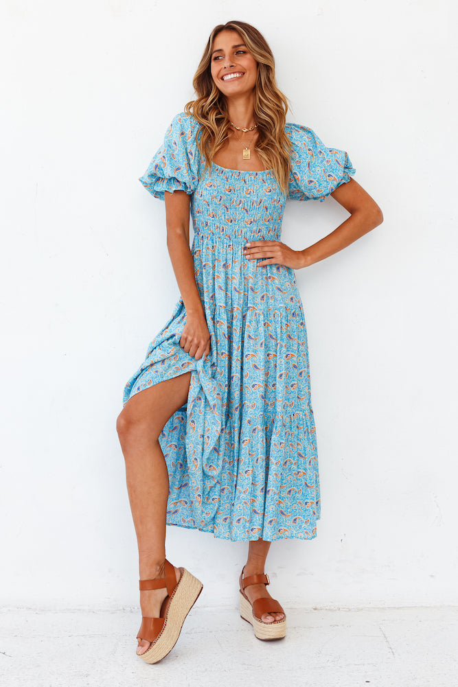 Aquamarine Midi Dress-Trogz