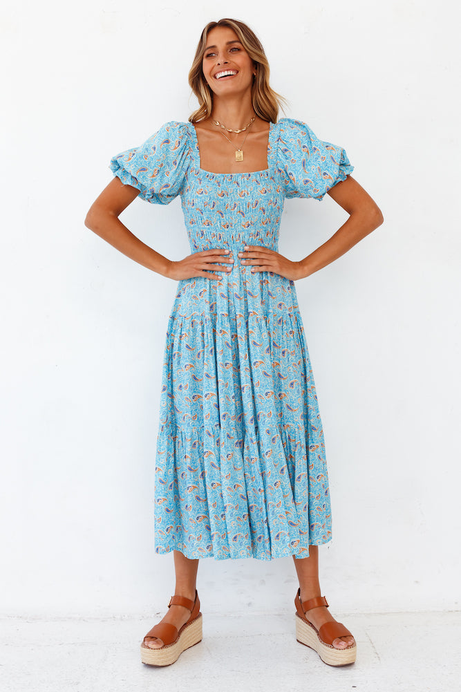 Aquamarine Midi Dress-Trogz