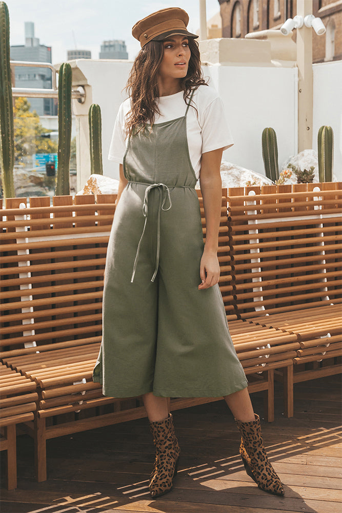 Avalon Afternoons Jumpsuit Khaki-Trogz