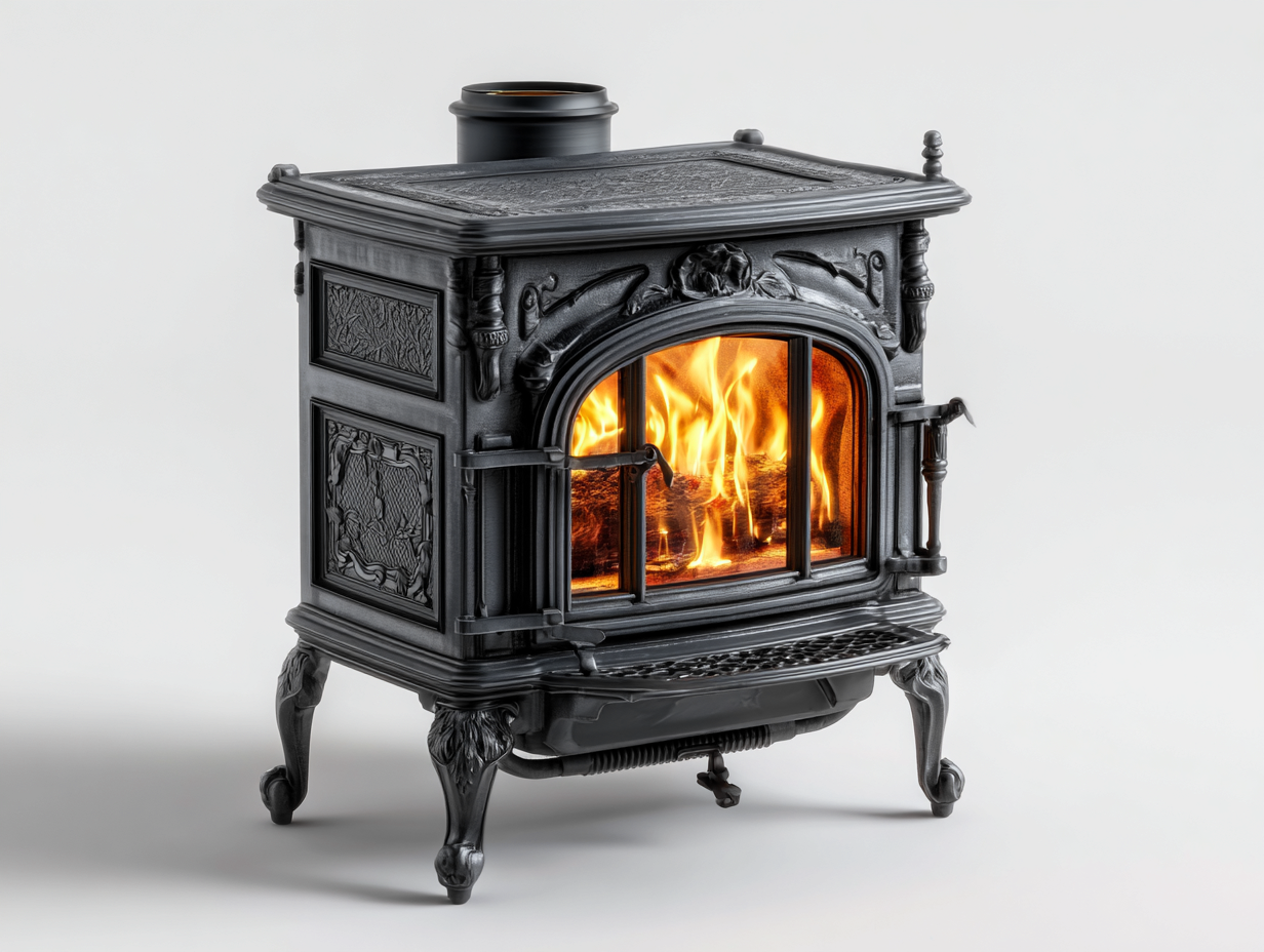 Cheminée électrique en fonte décorative 62x40x70 cm - Noir - Style classique pour intérieur-Cottamyyard