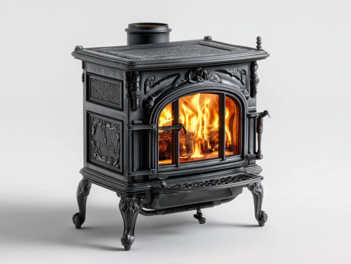 Cheminée électrique en fonte décorative 62x40x70 cm - Noir - Style classique pour intérieur-Cottamyyard