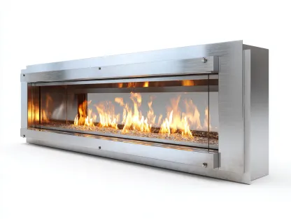 Cheminée électrique encastrable acier design moderne 150x35x50 cm - argent - style contemporain-Cottamyyard