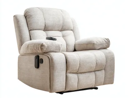 Fauteuil relax électrique en tissu 90x95x105 cm - Beige - confort rembourré moderne-Cottamyyard
