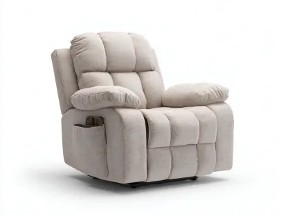 Fauteuil relax en tissu rembourré 90x95x105 cm - Beige - Fauteuil de détente confortable pour intérieur-Cottamyyard