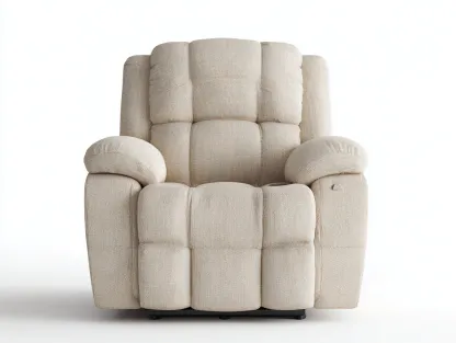 Fauteuil relax en tissu 90x95x105 cm - usage intérieur - beige - confort ergonomique-Cottamyyard