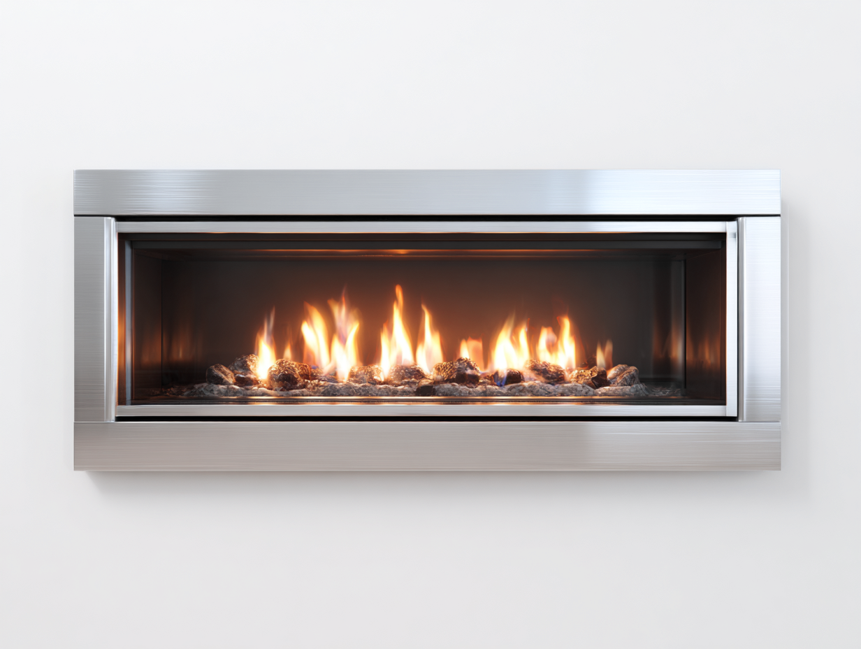 Cheminée électrique murale design contemporain pour intérieur 120x18x45 cm - argent - effet flamme linéaire-Cottamyyard