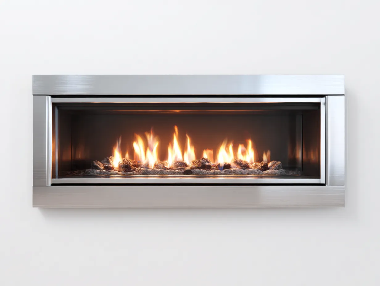 Cheminée électrique murale design contemporain pour intérieur 120x18x45 cm - argent - effet flamme linéaire-Cottamyyard