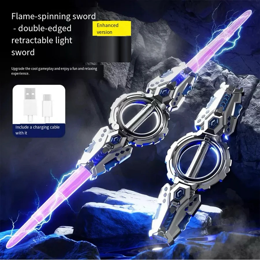 Spinning double-edged sword, rotating mechanism , cool light , sound effects , perfect choice for a rave party – Game of Thrones!