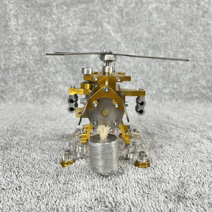 Fire absorbing Stirling helicopter