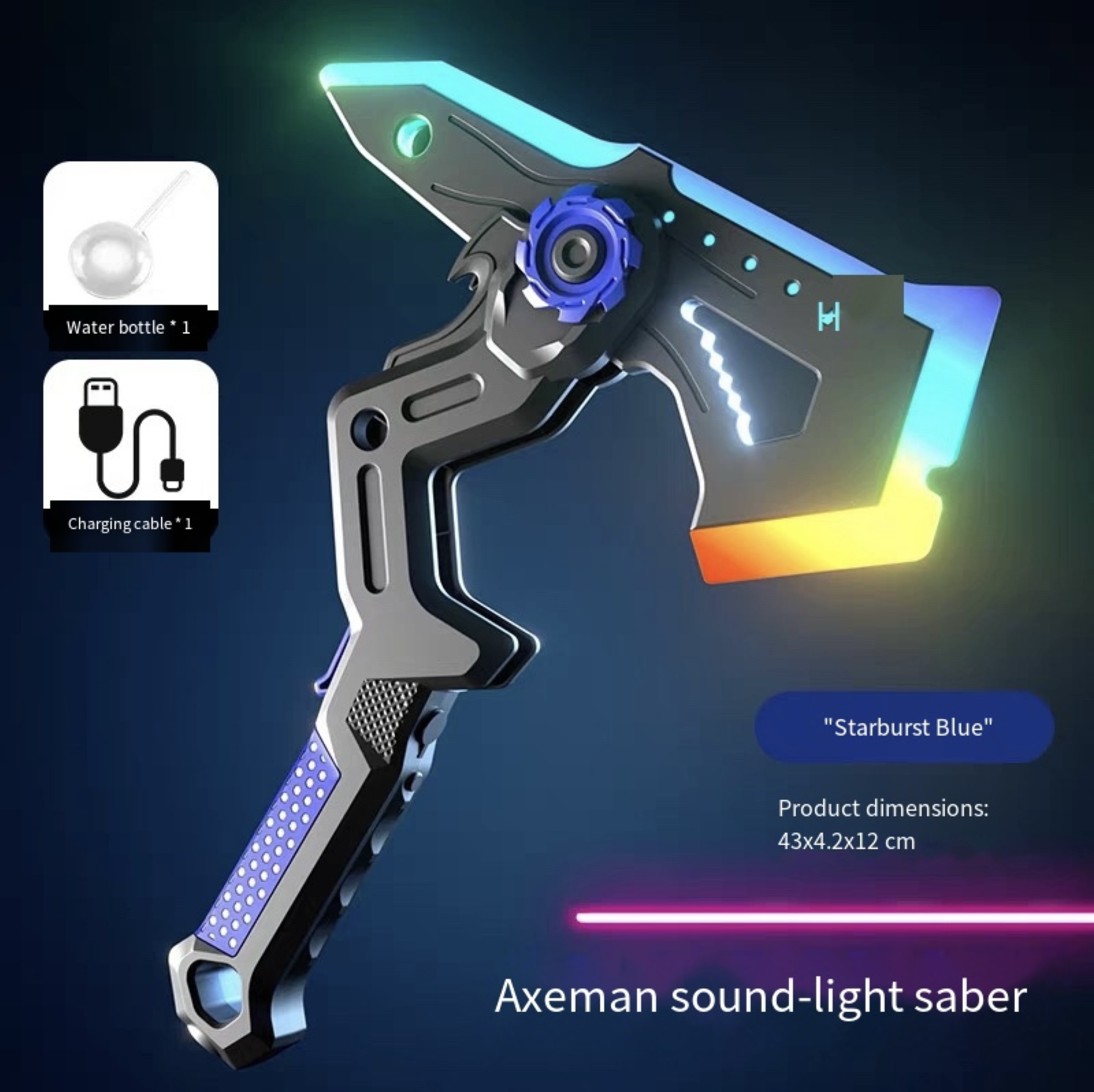 Interstellar Spark Battle Blade – LED Light Sword with Mist Effect, Dual-Mode Transforming Sci-Fi Toy