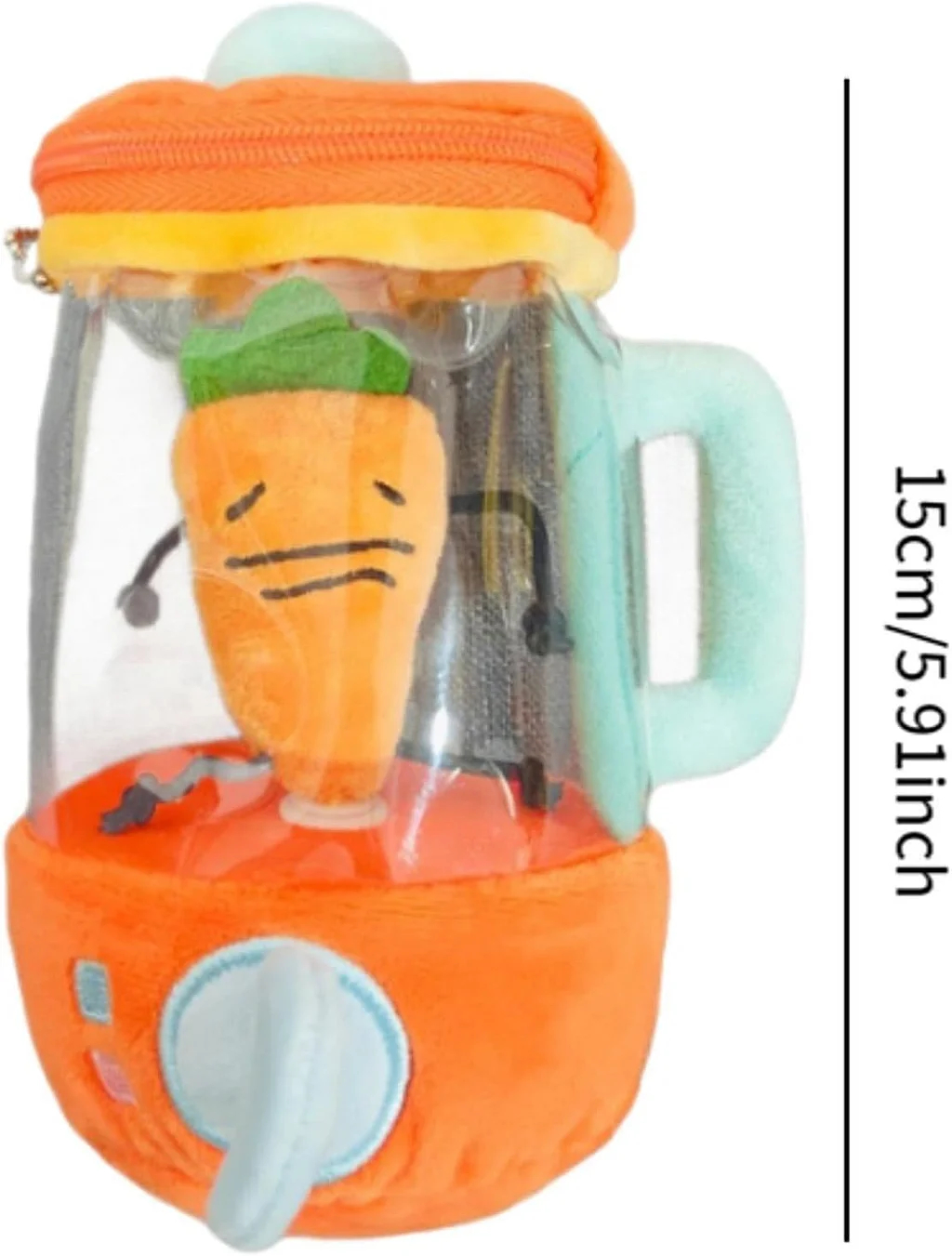 Plush Carrot Juicer Toy,Cute,Creative,Novelty,Portable,Carrot Doll
