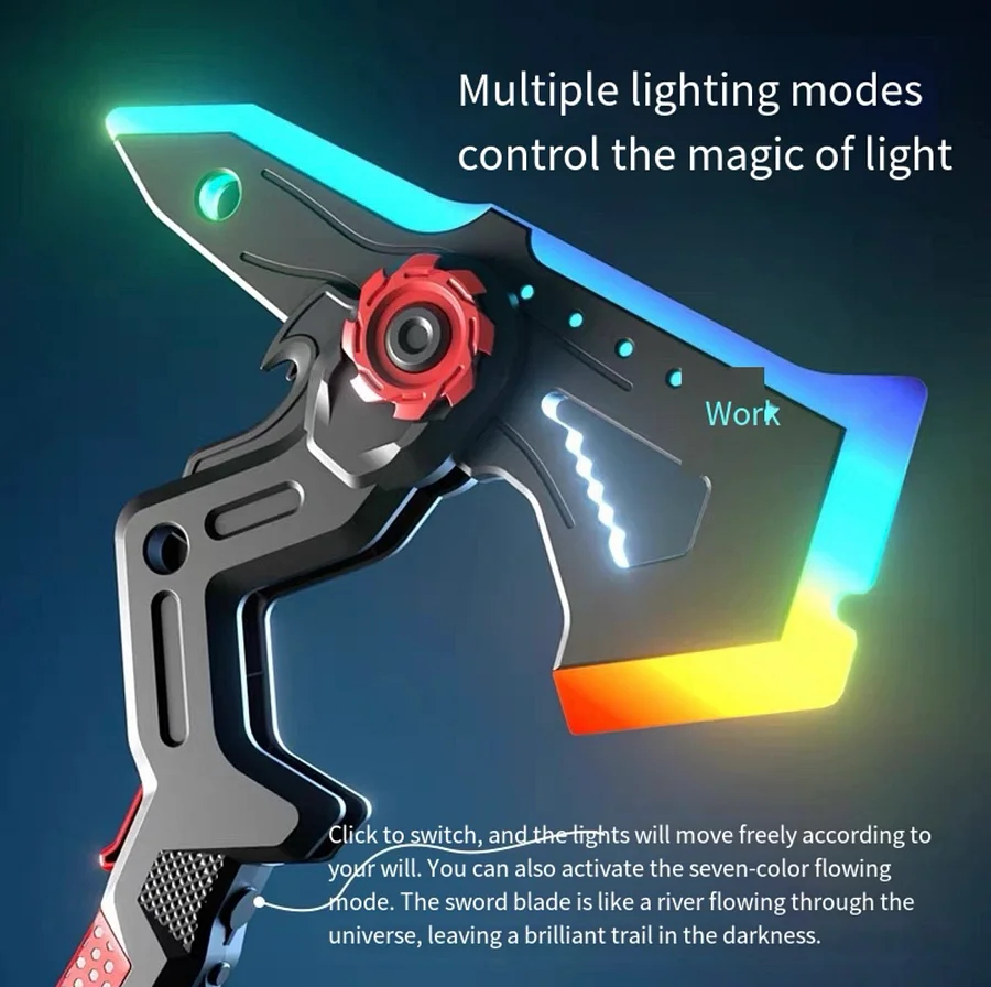 Interstellar Spark Battle Blade – LED Light Sword with Mist Effect, Dual-Mode Transforming Sci-Fi Toy