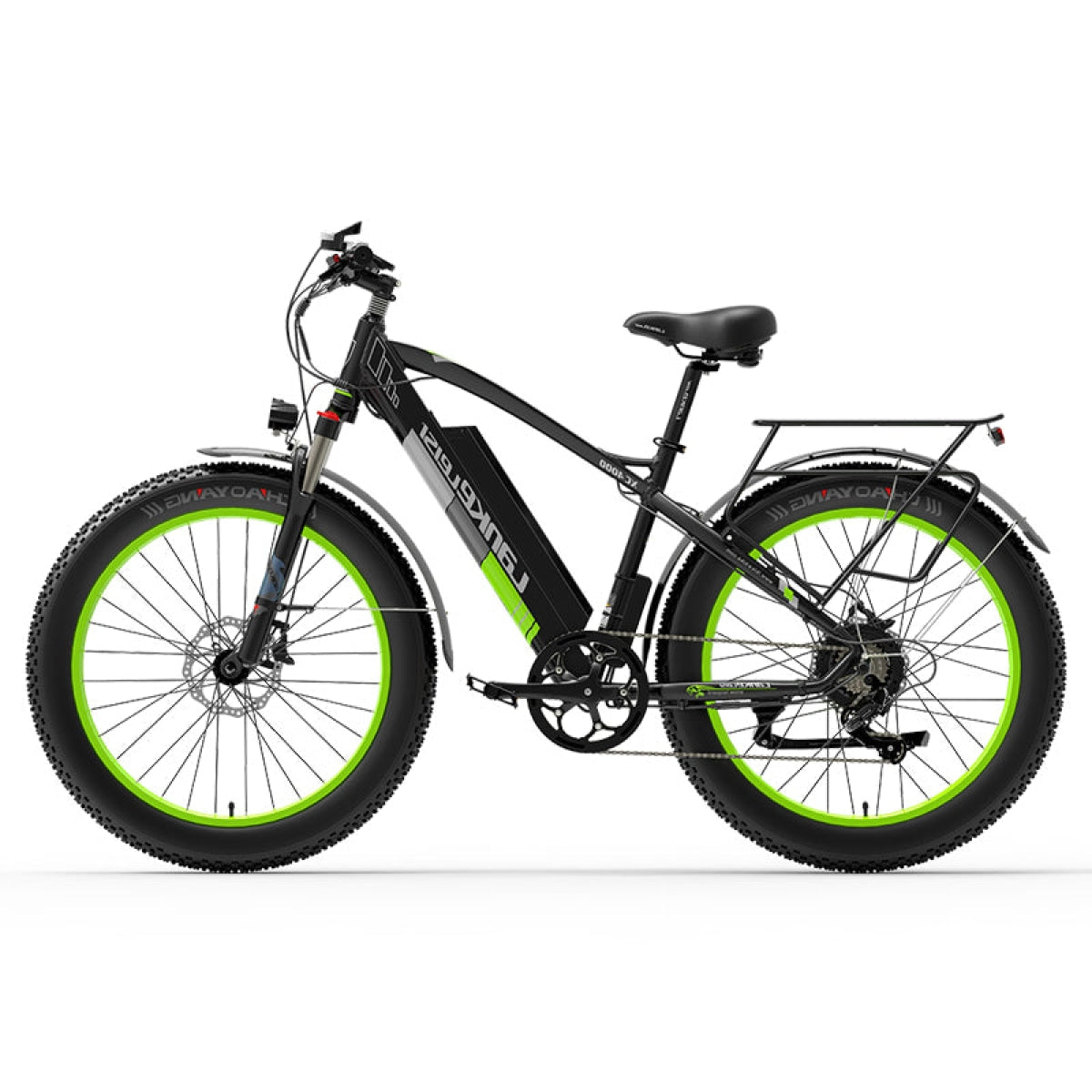 Lankeleisi XC4000 Electric Bike 26*4.0 Inch Fat Tires 1000W Motor 40Km/h Max Speed 48V 17.5Ah Battery Shimano 7 Speed 120Km Range 180Kg Max Load