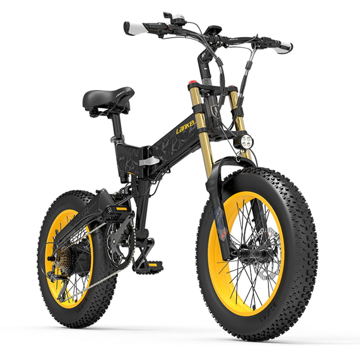 Lankeleisi X3000 Plus Big front fork 48V 1000W Motor 17.5Ah Battery 45Km/h Speed 120Km Mileage Folding Electric Mountain Bike