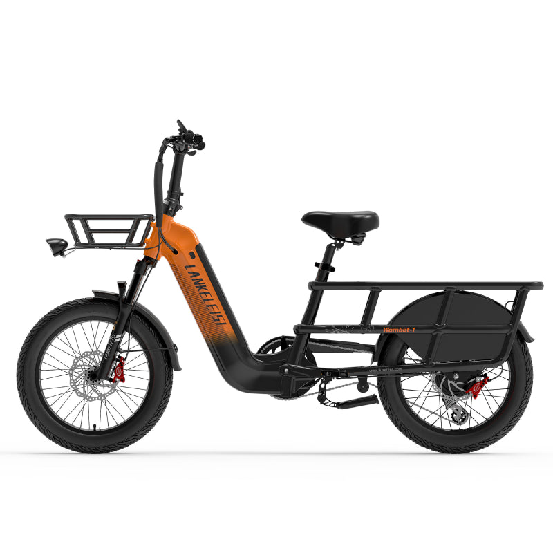 Lankeleisi Wombat-1 1000W 20" Electric Bike 960Wh Longtail Cargo E-Bike With Torque Sensor 48V 20Ah Battery
