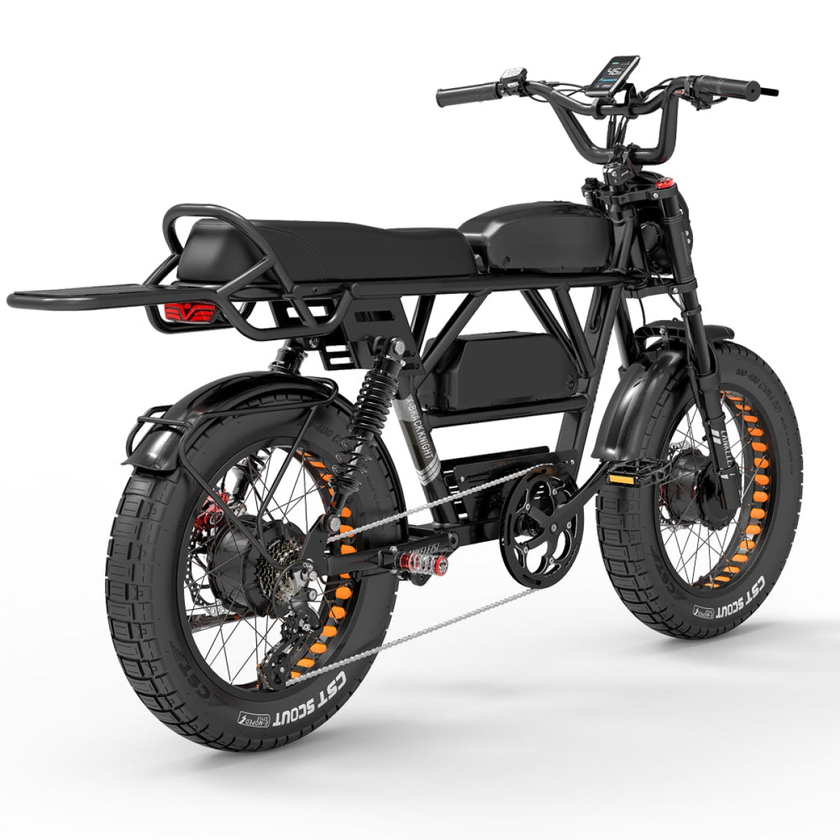 Lankeleisi X-Black Knight 1000W*2 Dual Motor 48V 45Ah Samsung Lithium Battery 20*4.0'' Tires 280KM Maximum Battery Life 48km/h Max Speed