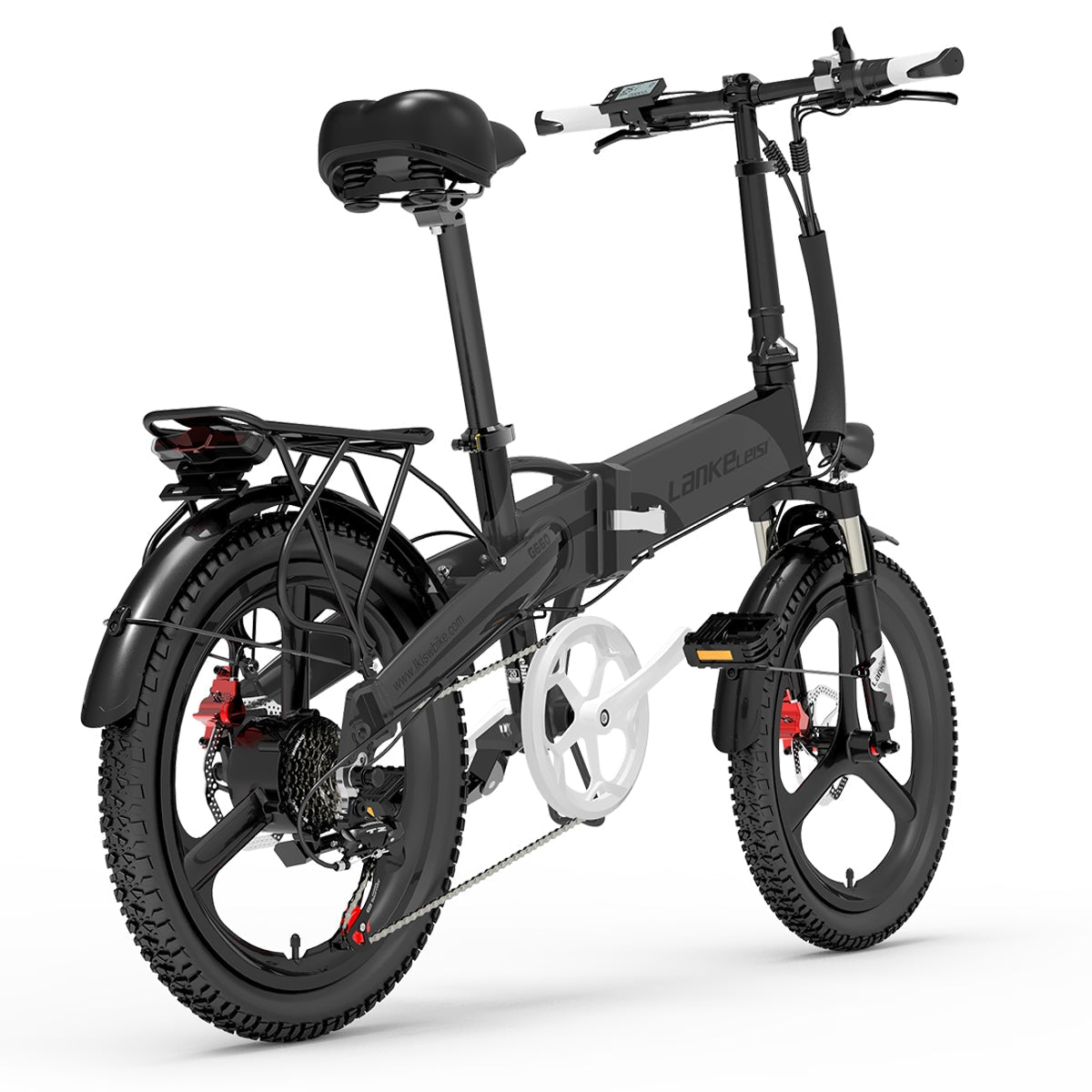 Lankeleisi G660 Folding Electric City Bike 500W Motor 48V 12.8Ah Lithium Battery 35KM Speed 110Km Mileage