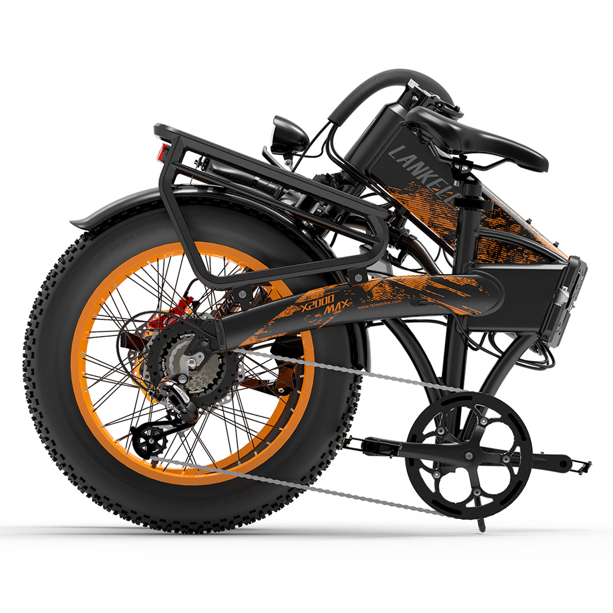 Lankeleisi X2000 MAX 1000W*2 Motor 20Ah Samsung Battery 48Km/h Speed 130Km Mileage 20" Fat Bike 