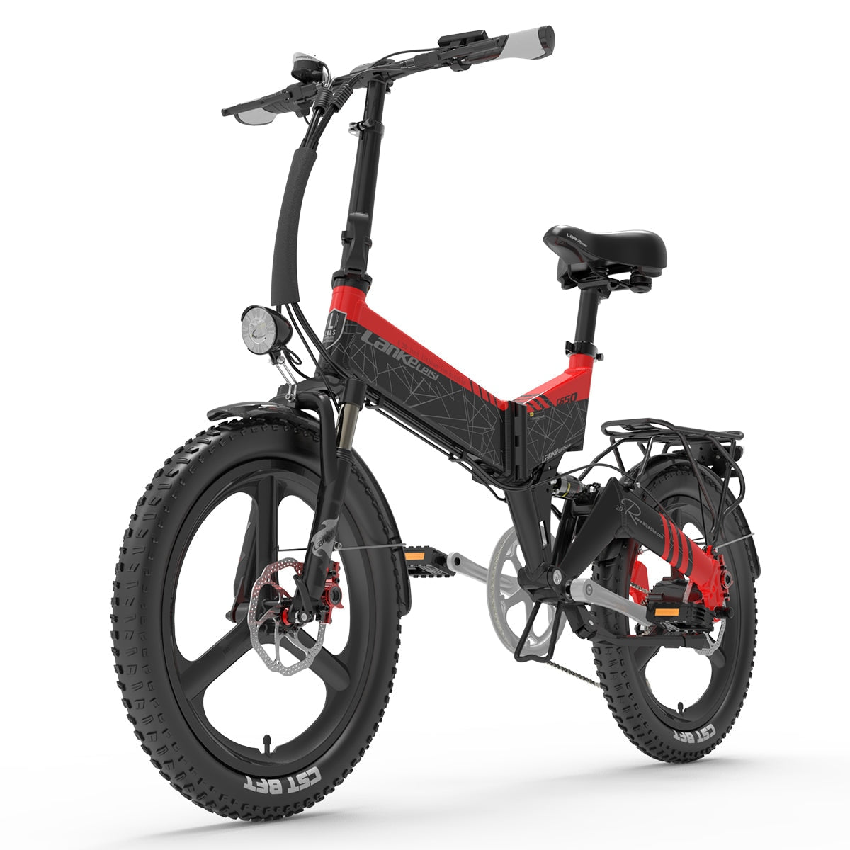 Lankeleisi G650 Electric Folding Bike 500W Motor 48V 12.8 Battery Speed 35KM/H 110KM Mileage
