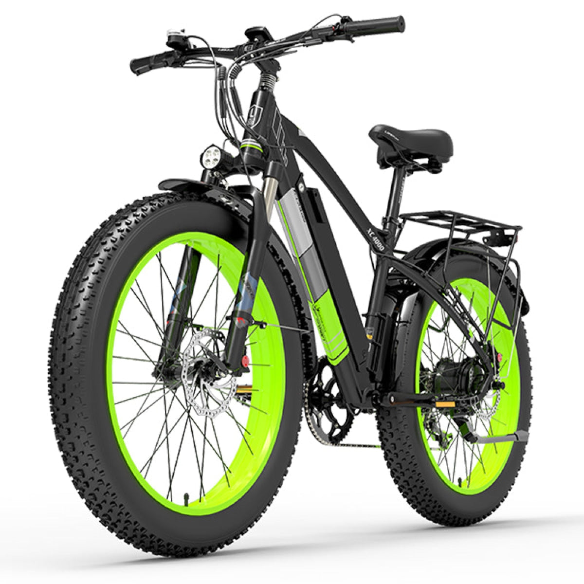 Lankeleisi XC4000 Electric Bike 26*4.0 Inch Fat Tires 1000W Motor 40Km/h Max Speed 48V 17.5Ah Battery Shimano 7 Speed 120Km Range 180Kg Max Load