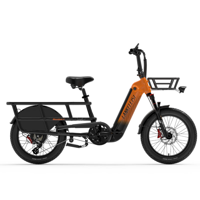 Lankeleisi Wombat-1 1000W 20" Electric Bike 960Wh Longtail Cargo E-Bike With Torque Sensor 48V 20Ah Battery