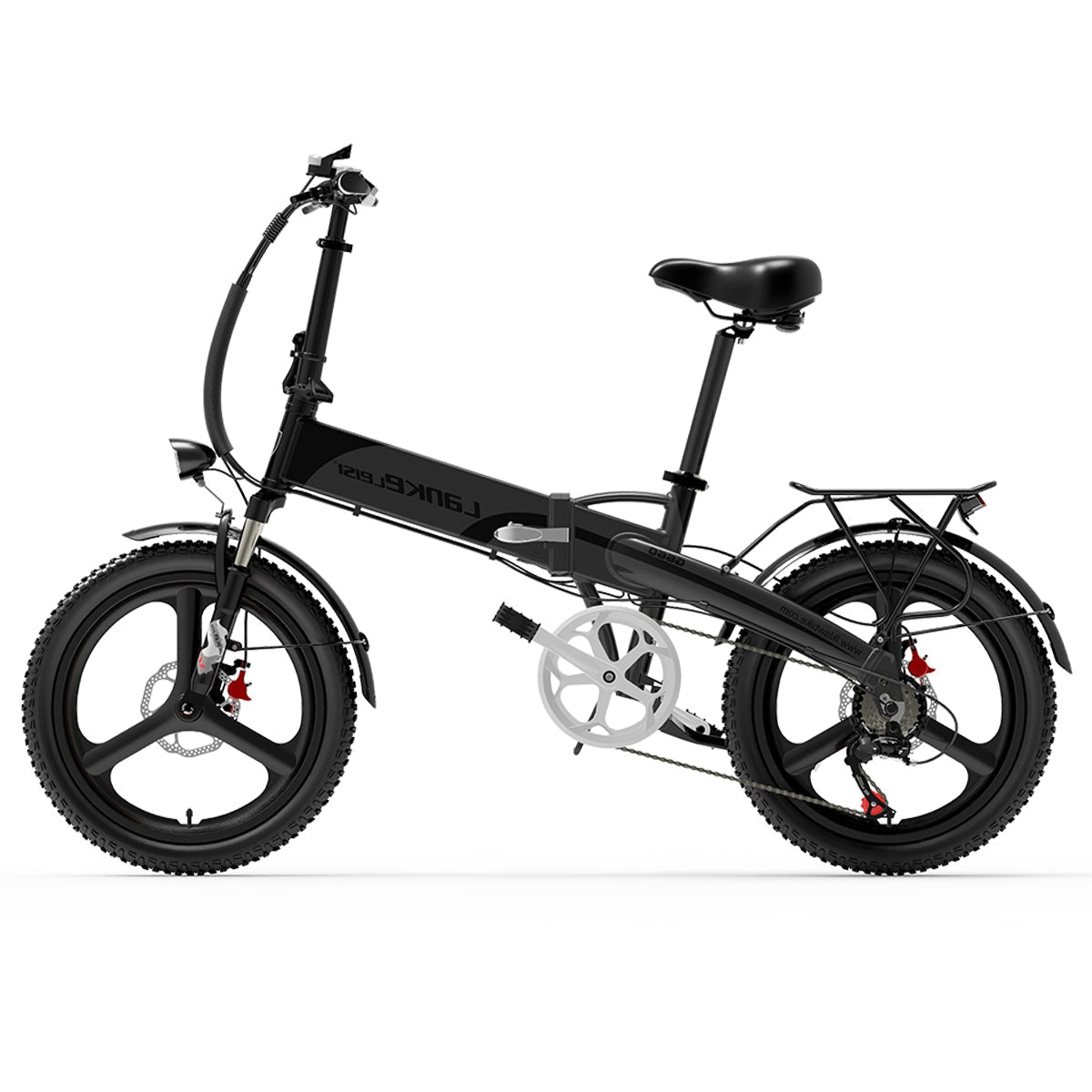 Lankeleisi G660 Folding Electric City Bike 500W Motor 48V 12.8Ah Lithium Battery 35KM Speed 110Km Mileage