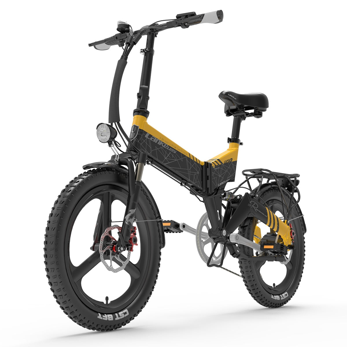 Lankeleisi G650 Electric Folding Bike 500W Motor 48V 12.8 Battery Speed 35KM/H 110KM Mileage