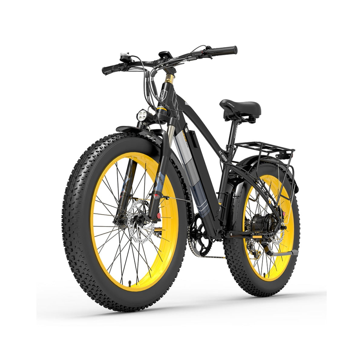 Lankeleisi XC4000 Electric Bike 26*4.0 Inch Fat Tires 1000W Motor 40Km/h Max Speed 48V 17.5Ah Battery Shimano 7 Speed 120Km Range 180Kg Max Load