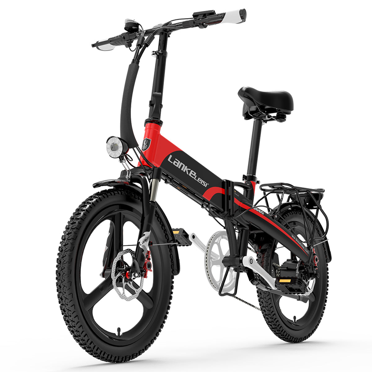 Lankeleisi G660 Folding Electric City Bike 500W Motor 48V 12.8Ah Lithium Battery 35KM Speed 110Km Mileage