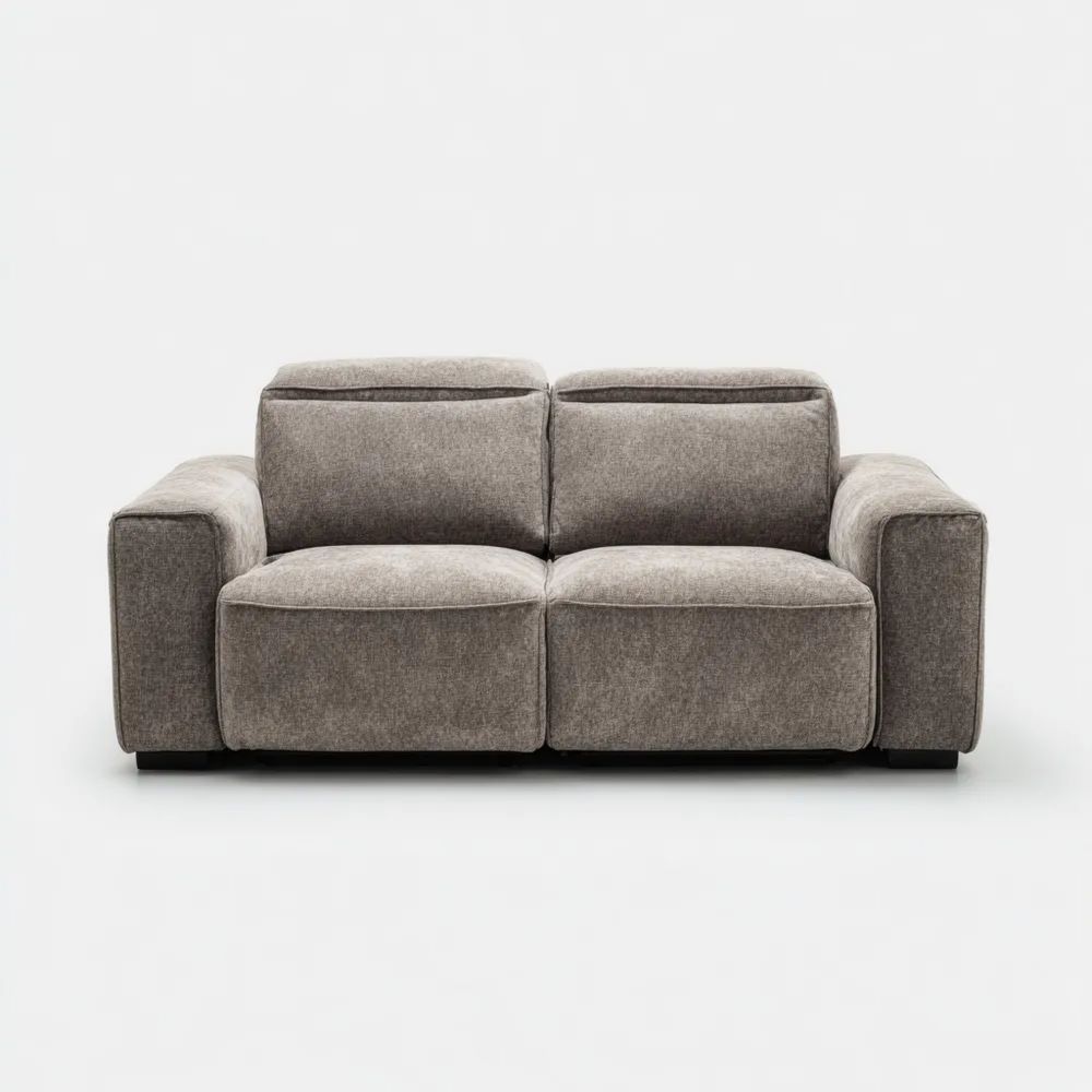 Divano a Due Posti 180x95x80 cm - Tessuto - Grigio - Design Moderno