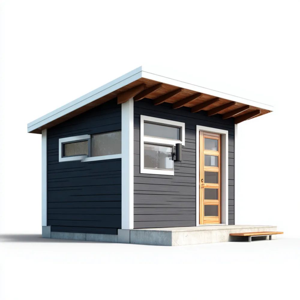 Gartenhaus Holz 300x250x250 cm – Dunkelgrau – Modernes Design