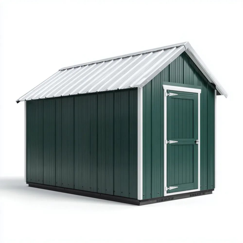 Geräteschuppen Metall 250x150x220 cm - Grün - Wetterfest