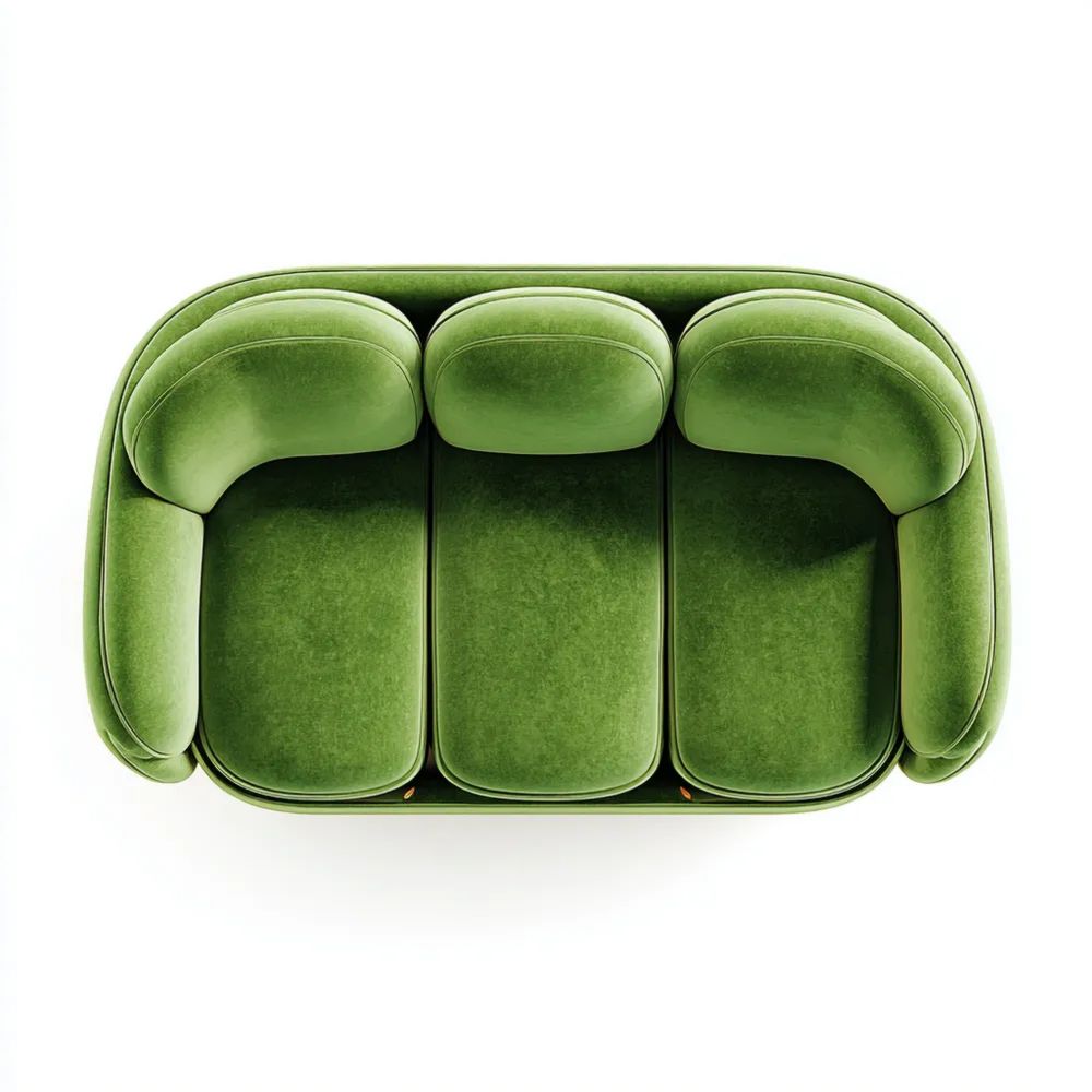 3-Sitzer-Sofa Samt 200x90x85 cm – Grün – Modernes Design