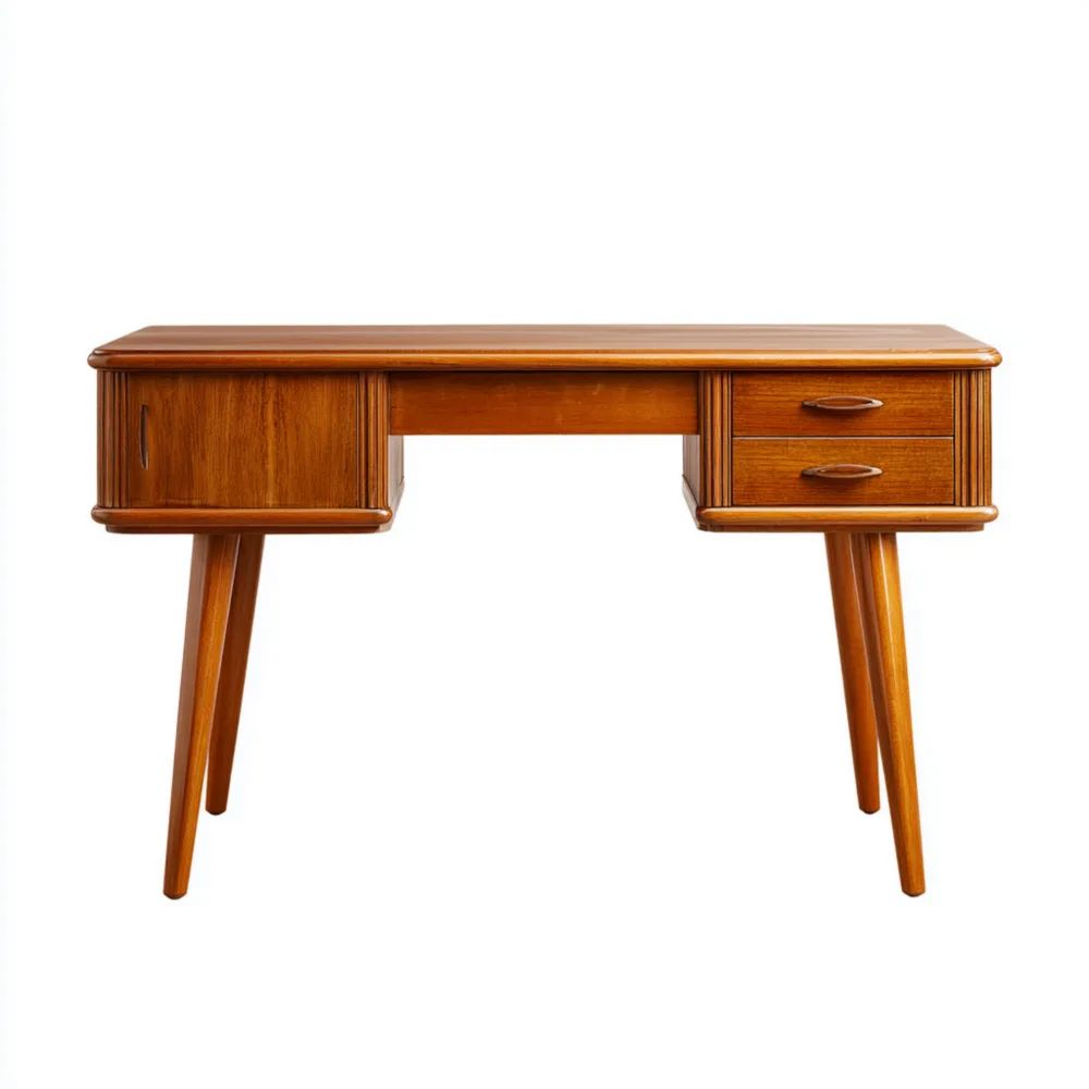 Vintage Holzschreibtisch 120x60x75 cm - Braun