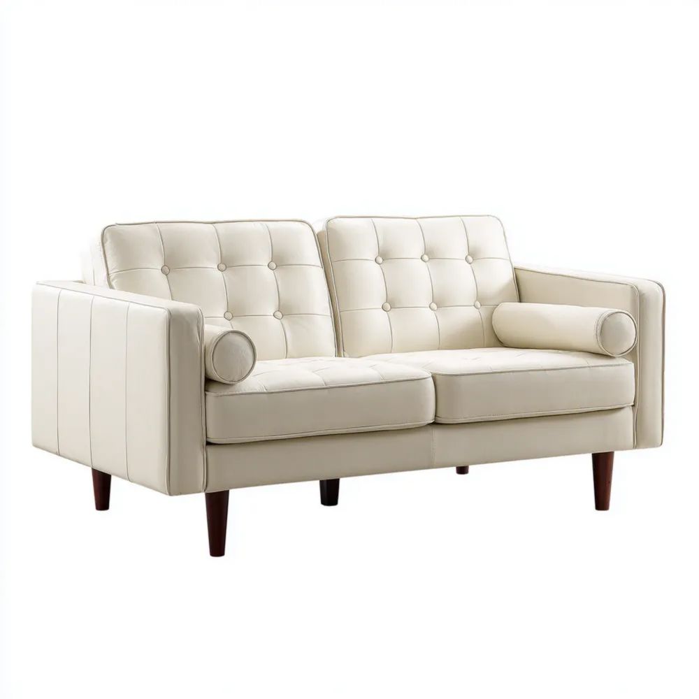 2-Sitzer-Sofa Leder 150x85x85 cm - Beige - Modernes Design