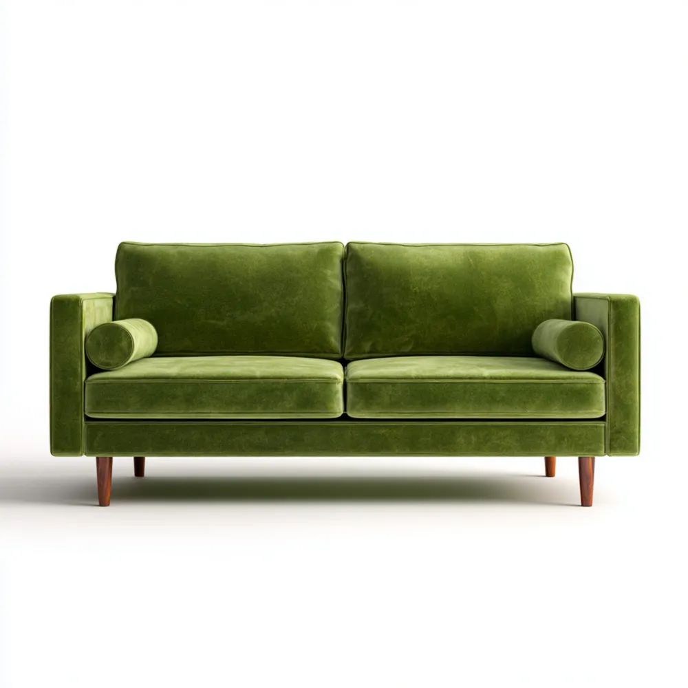 2-Sitzer Sofa 180x85x75 cm aus Samt - Grün - Moderner Stil