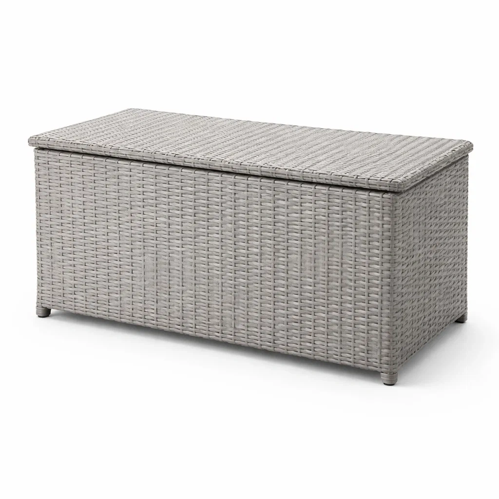 Contenitore in Rattan PE Grigio 120x50x60 cm-COMFORTABLENOOK