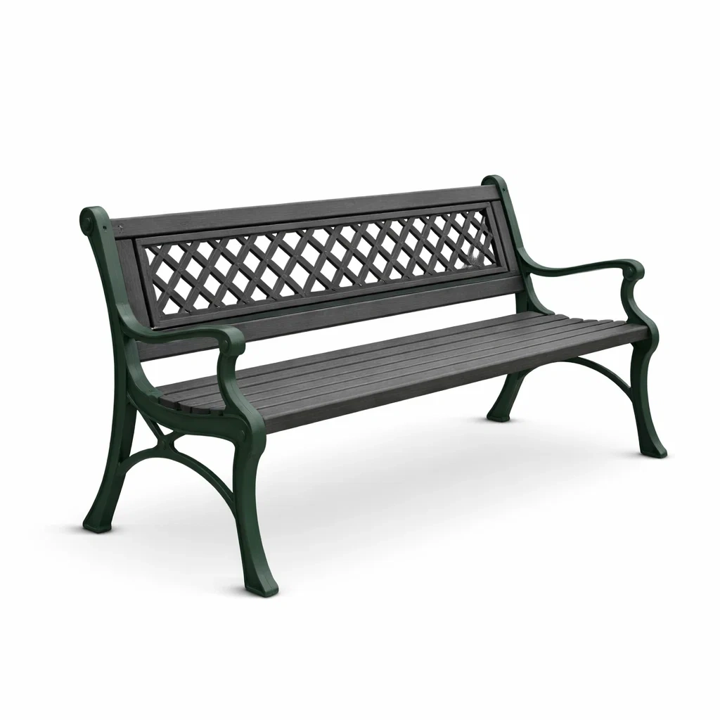 Panchina in Plastica e Acciaio Verniciato 125x60x80 cm-COMFORTABLENOOK