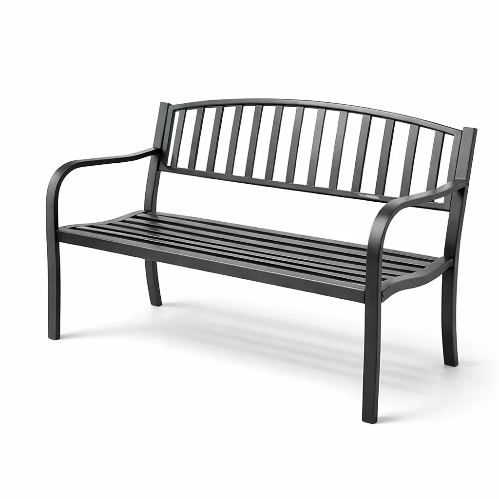 Panchina in Acciaio Nero-COMFORTABLENOOK