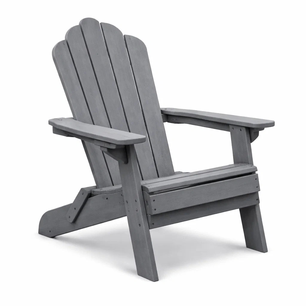 Sedia Adirondack in Legno Composito Grigio 82.5x78x95 cm-COMFORTABLENOOK