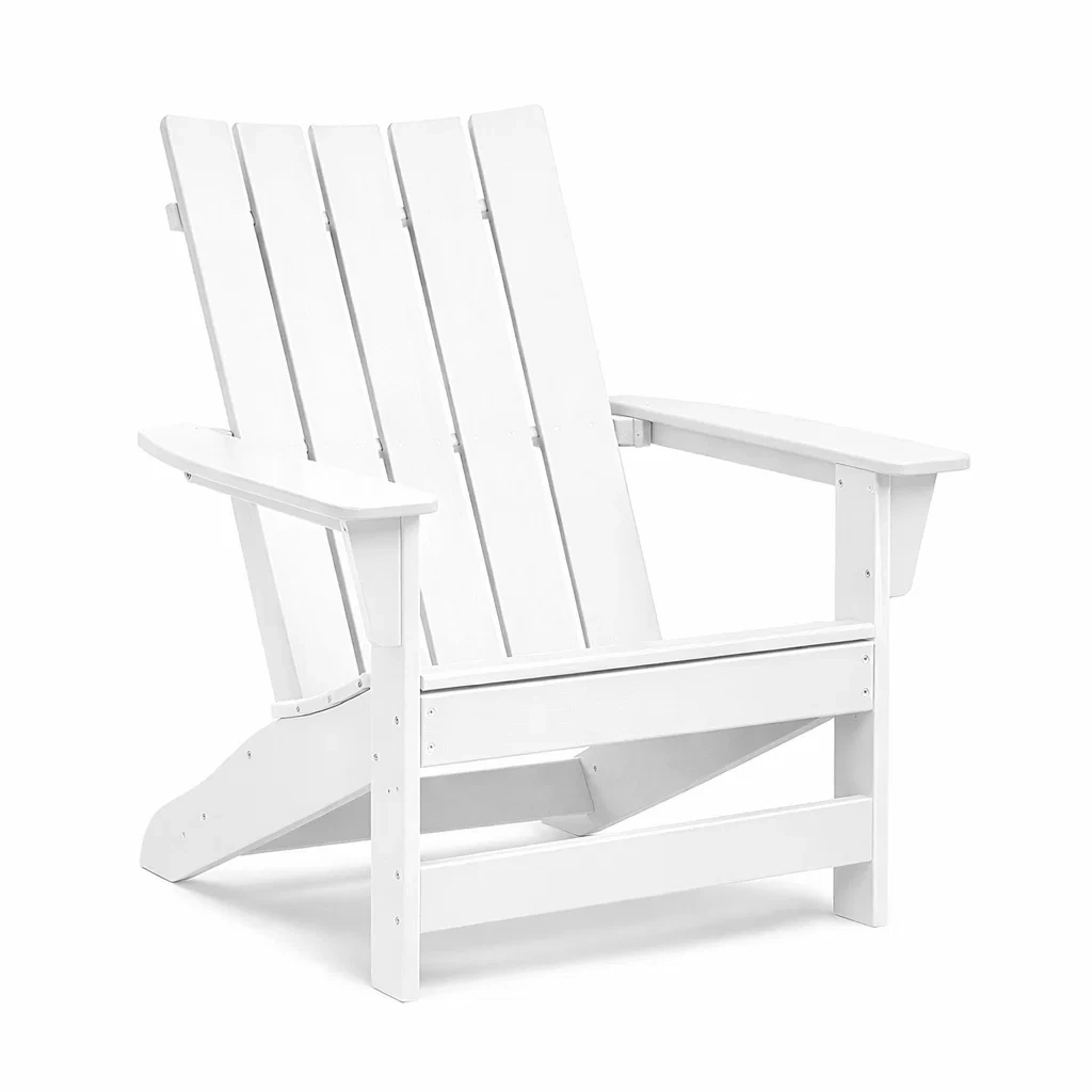 Sedia Adirondack in Polietilene Bianco-COMFORTABLENOOK