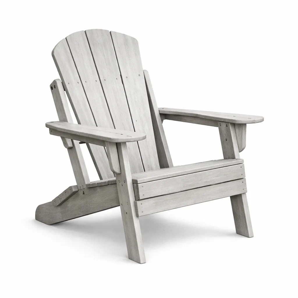 Sedia Adirondack in Legno Massello Grigio-COMFORTABLENOOK