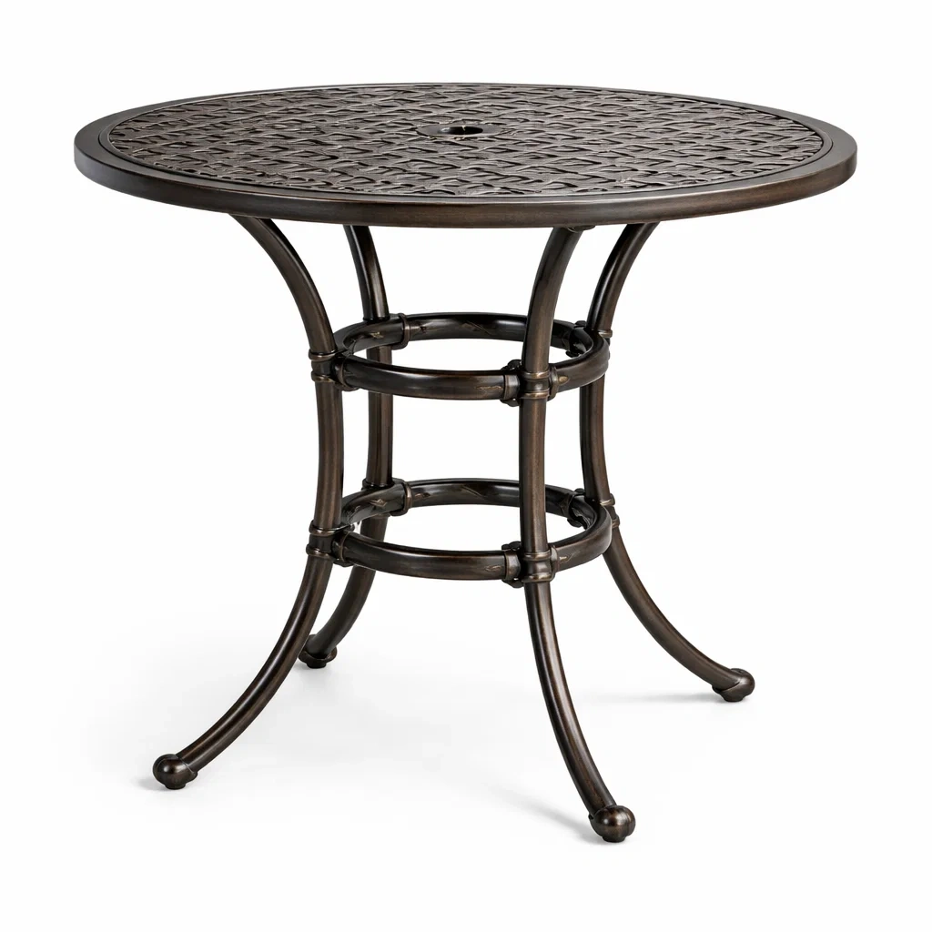 Tavolo Rotondo in Alluminio Bronzo-COMFORTABLENOOK