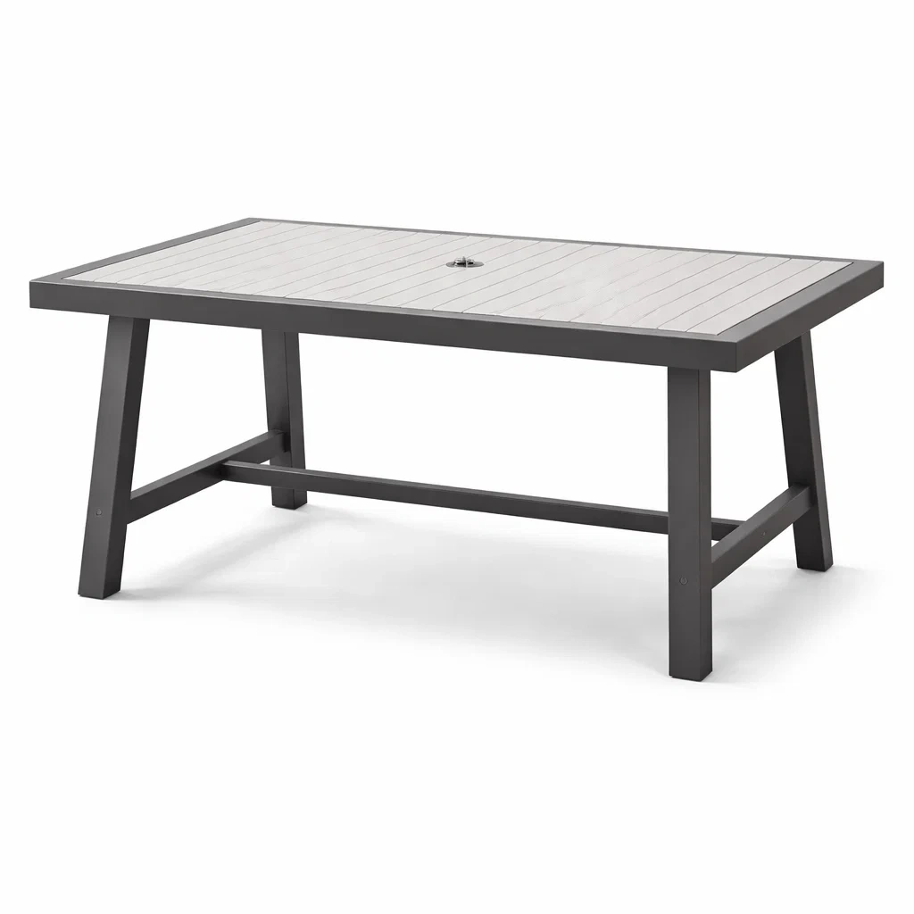 Tavolo in Metallo con Piano in Legno Composito-COMFORTABLENOOK