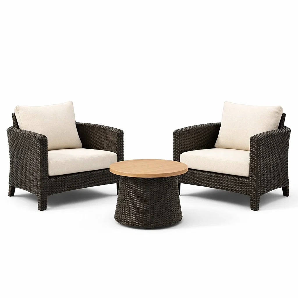 Set relax in Rattan Sintetico e Legno-COMFORTABLENOOK