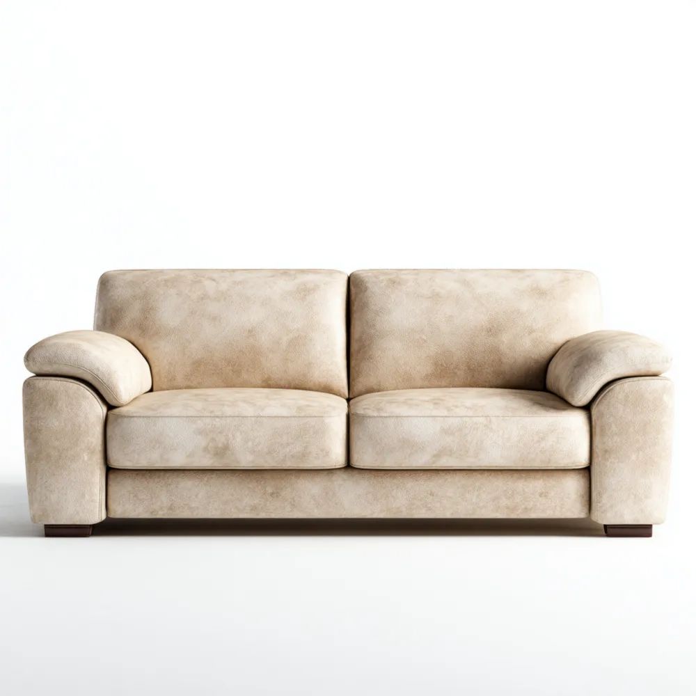 2-Sitzer-Sofa Mikrofaser Beige 180x90x85 cm - Klassisches Design