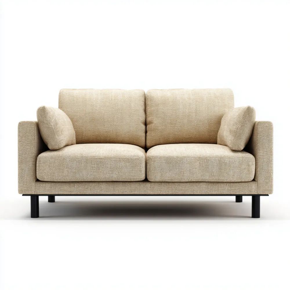 2-Sitzer-Sofa Leinen 150x90x80 cm – Beige – Moderner Stil