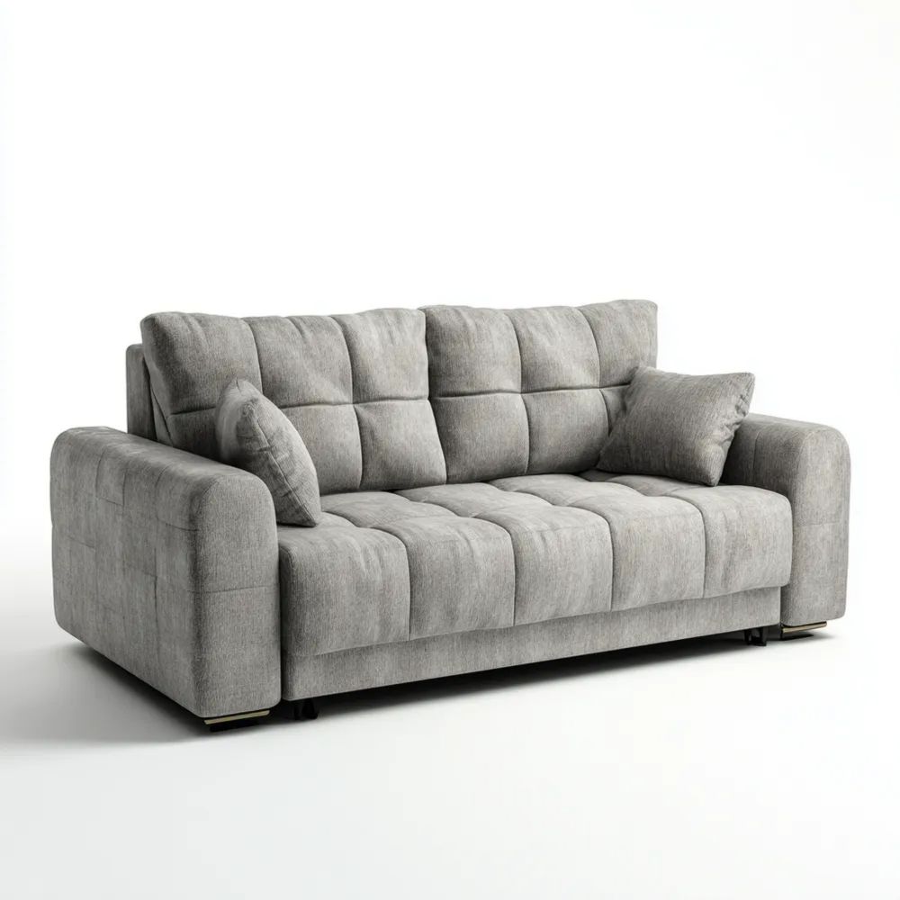 2-Sitzer-Sofa - Stoffpolsterung 180x95x90 cm - Hellgrau - Modernes Design