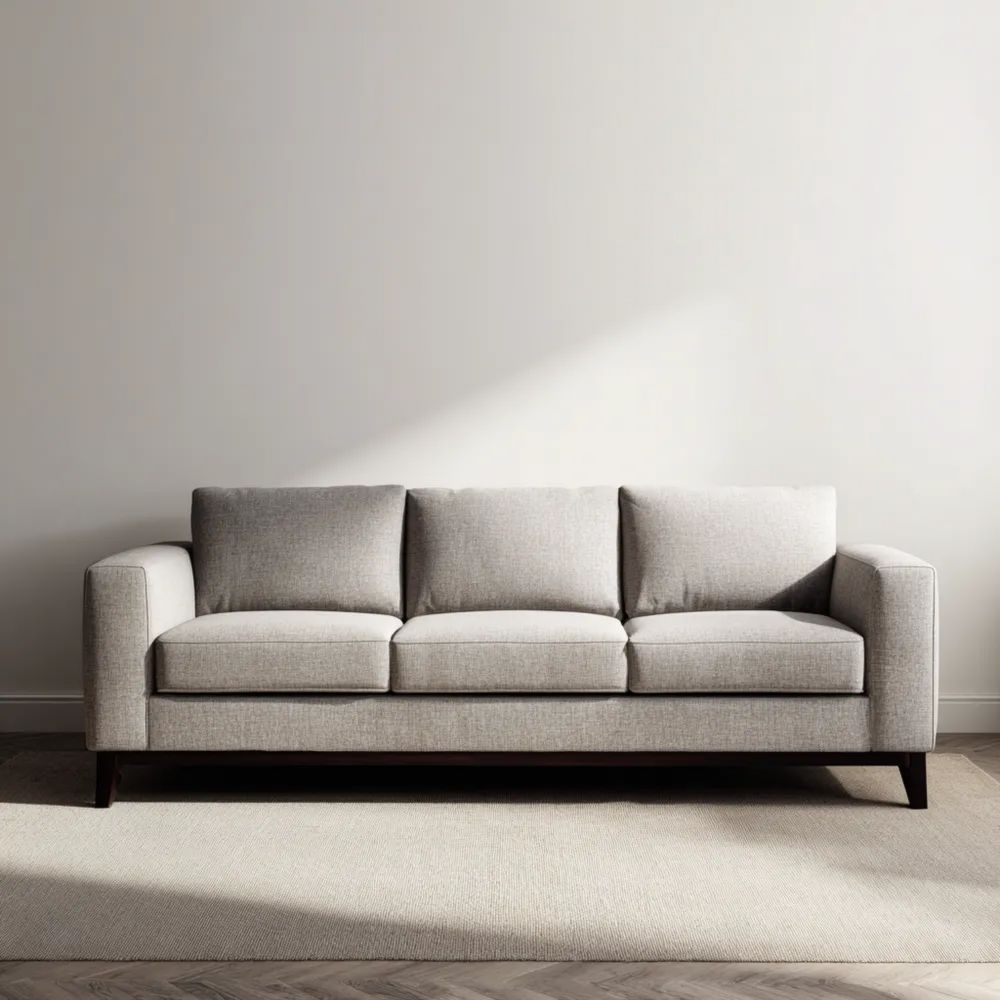 3-Sitzer-Sofa Stoff 200x90x80 cm - Hellgrau - Modernes Design