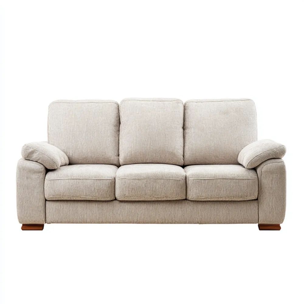 3-Sitzer-Sofa Stoff 200x90x85 cm – Beige – Komfort-Design